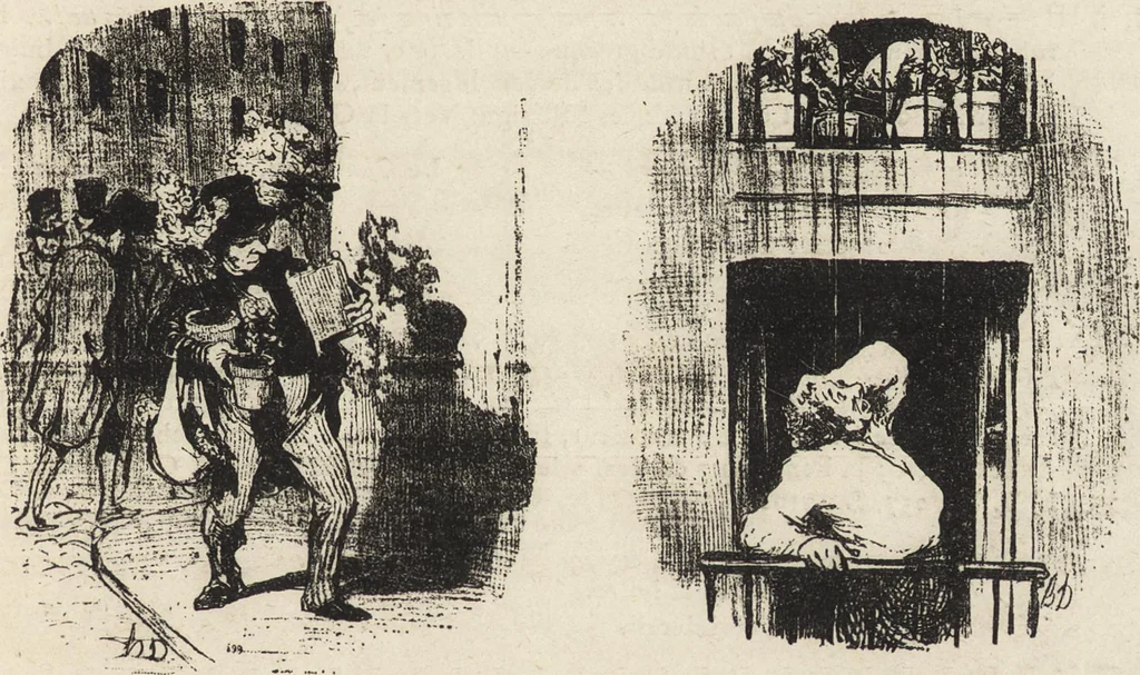 An illustration from Catalogue raisonné de l'oeuvre lithographié de Honoré Daumier, 1904, leaf 228