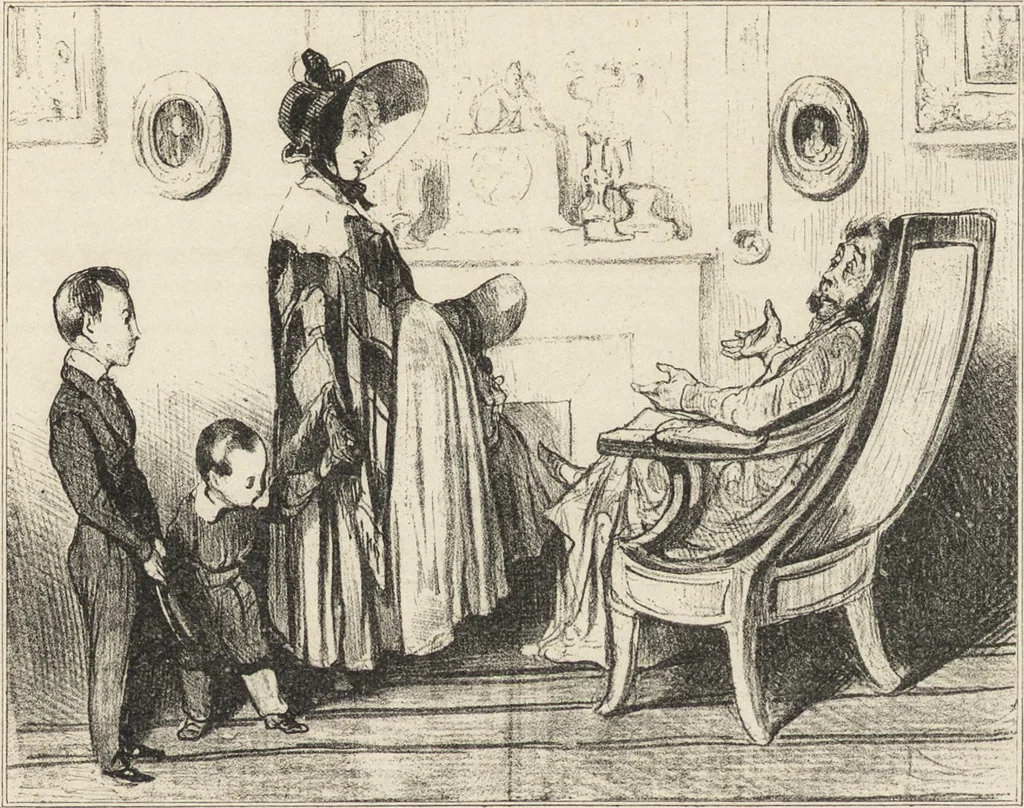 An illustration from Catalogue raisonné de l'oeuvre lithographié de Honoré Daumier, 1904, leaf 266