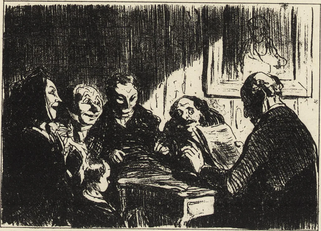 An illustration from Catalogue raisonné de l'oeuvre lithographié de Honoré Daumier, 1904, leaf 318