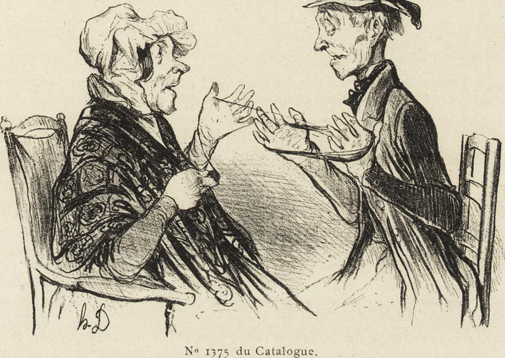 An illustration from Catalogue raisonné de l'oeuvre lithographié de Honoré Daumier, 1904, leaf 338