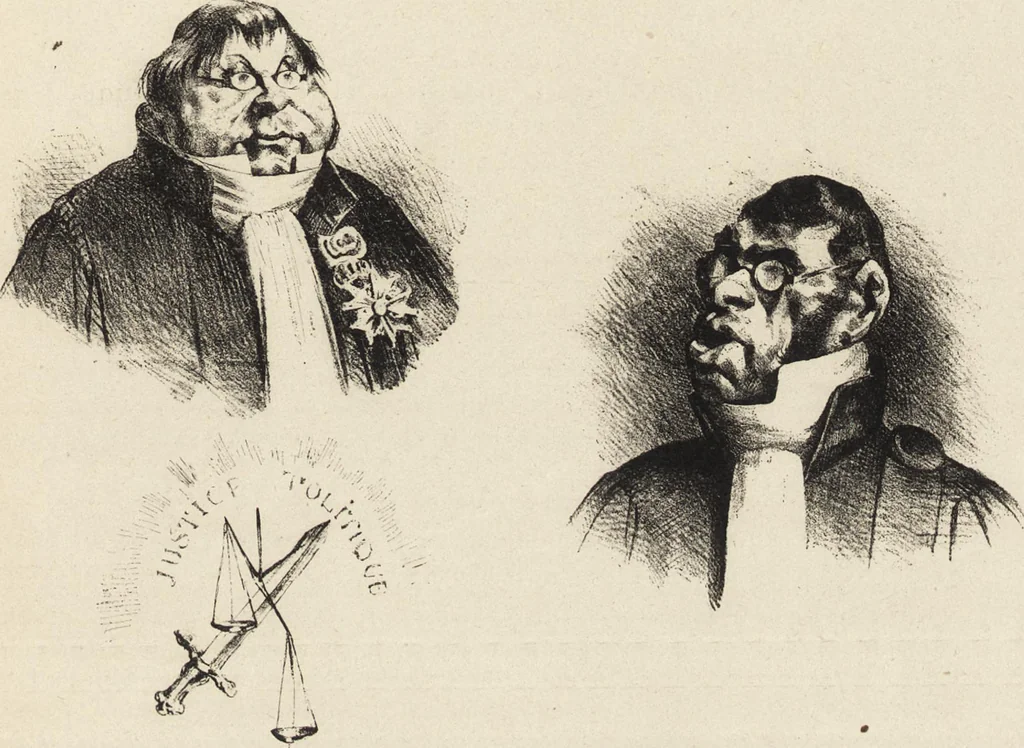 An illustration from Catalogue raisonné de l'oeuvre lithographié de Honoré Daumier, 1904, leaf 34