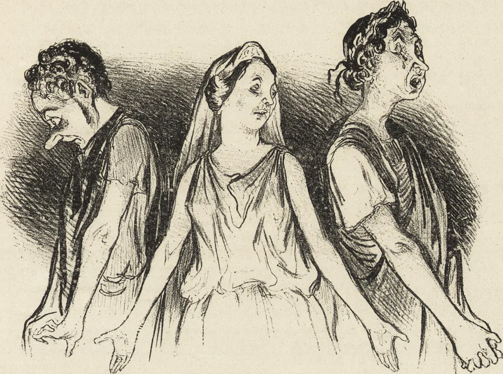 An illustration from Catalogue raisonné de l'oeuvre lithographié de Honoré Daumier, 1904, leaf 344