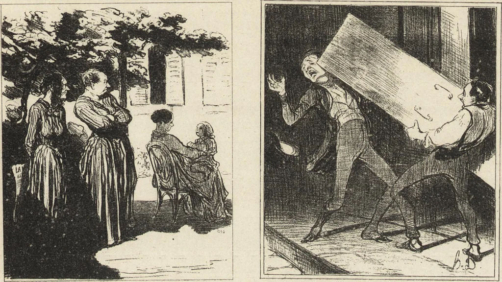 An illustration from Catalogue raisonné de l'oeuvre lithographié de Honoré Daumier, 1904, leaf 396