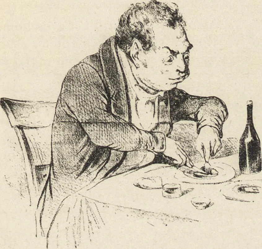 An illustration from Catalogue raisonné de l'oeuvre lithographié de Honoré Daumier, 1904, leaf 416
