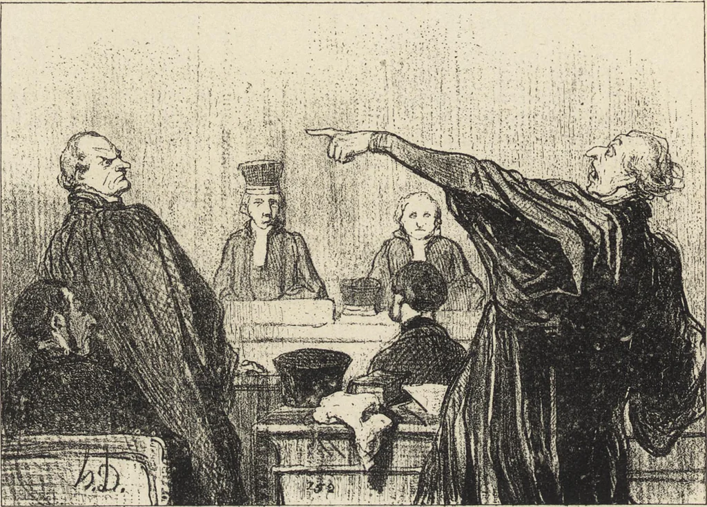 An illustration from Catalogue raisonné de l'oeuvre lithographié de Honoré Daumier, 1904, leaf 419