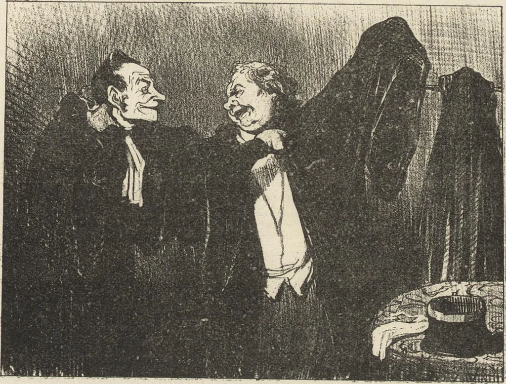 An illustration from Catalogue raisonné de l'oeuvre lithographié de Honoré Daumier, 1904, leaf 422