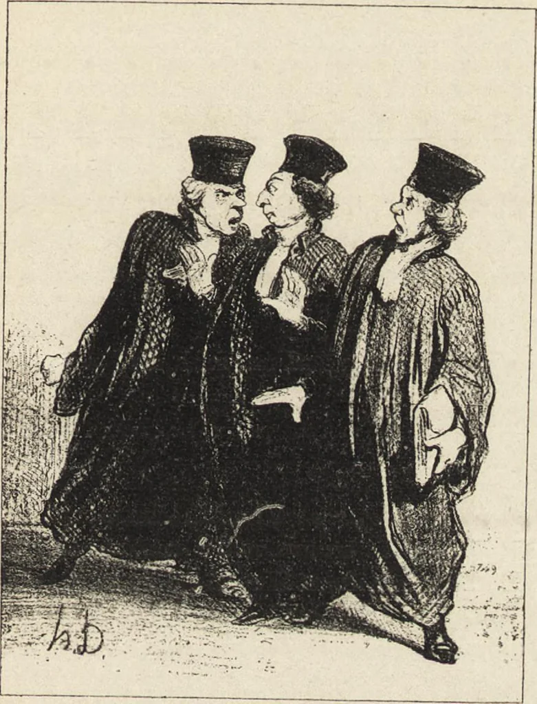 An illustration from Catalogue raisonné de l'oeuvre lithographié de Honoré Daumier, 1904, leaf 424