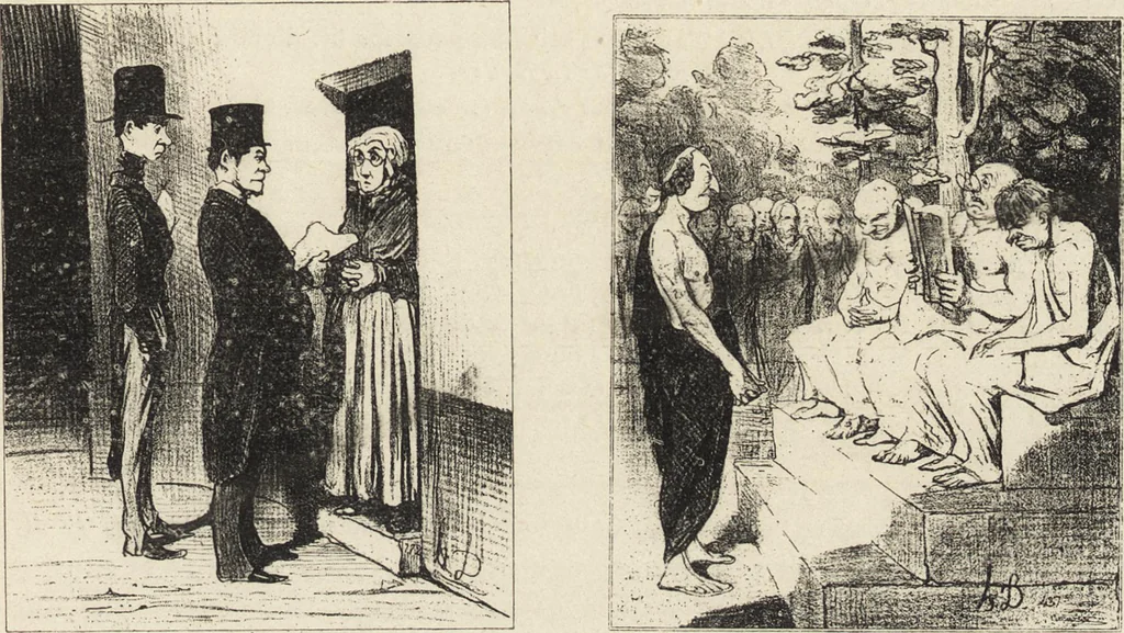 An illustration from Catalogue raisonné de l'oeuvre lithographié de Honoré Daumier, 1904, leaf 434