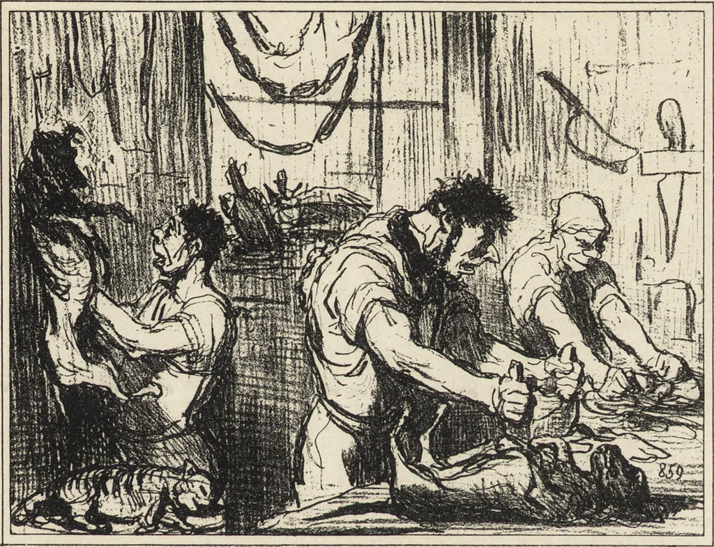 An illustration from Catalogue raisonné de l'oeuvre lithographié de Honoré Daumier, 1904, leaf 460