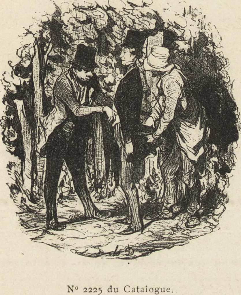 An illustration from Catalogue raisonné de l'oeuvre lithographié de Honoré Daumier, 1904, leaf 496