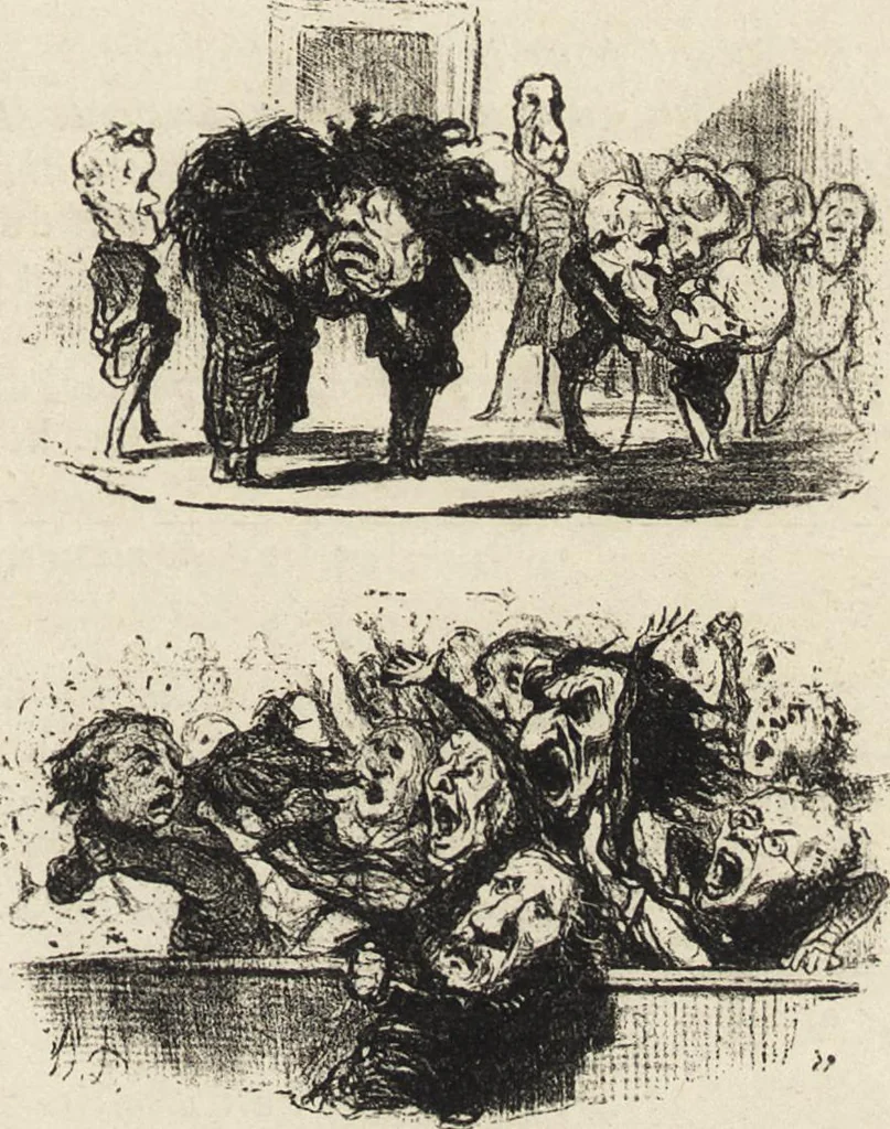 An illustration from Catalogue raisonné de l'oeuvre lithographié de Honoré Daumier, 1904, leaf 512