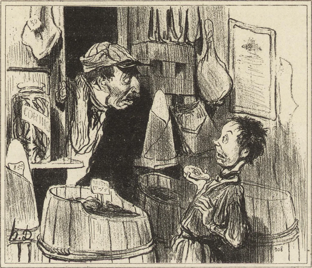 An illustration from Catalogue raisonné de l'oeuvre lithographié de Honoré Daumier, 1904, leaf 592