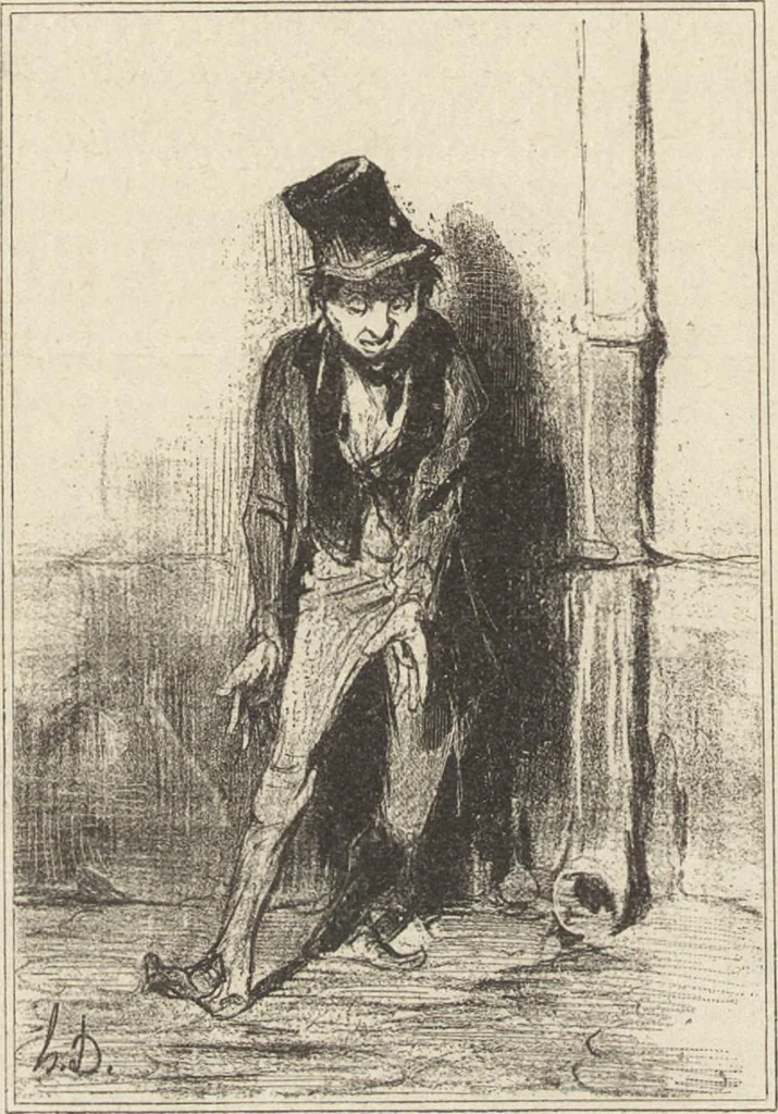 An illustration from Catalogue raisonné de l'oeuvre lithographié de Honoré Daumier, 1904, leaf 603