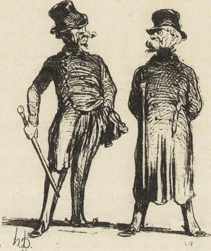 An illustration from Catalogue raisonné de l'oeuvre lithographié de Honoré Daumier, 1904, leaf 612