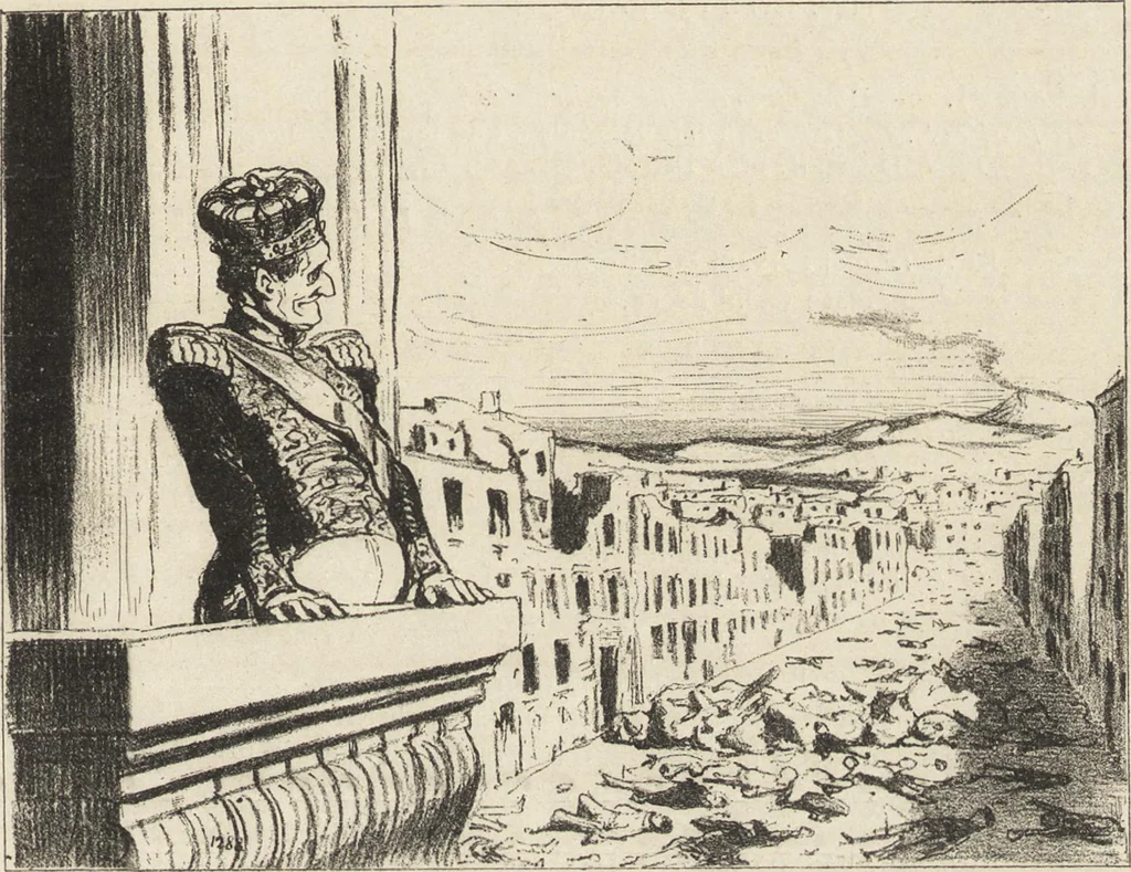 An illustration from Catalogue raisonné de l'oeuvre lithographié de Honoré Daumier, 1904, leaf 628