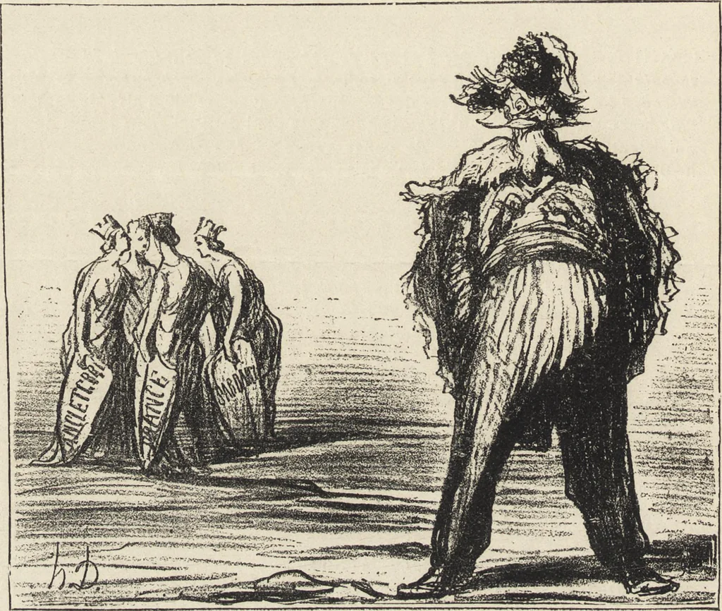 An illustration from Catalogue raisonné de l'oeuvre lithographié de Honoré Daumier, 1904, leaf 663