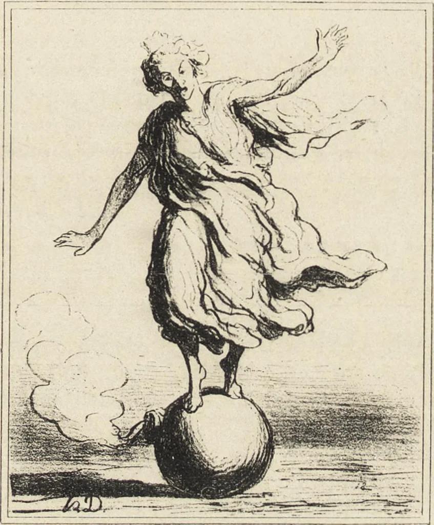 An illustration from Catalogue raisonné de l'oeuvre lithographié de Honoré Daumier, 1904, leaf 670