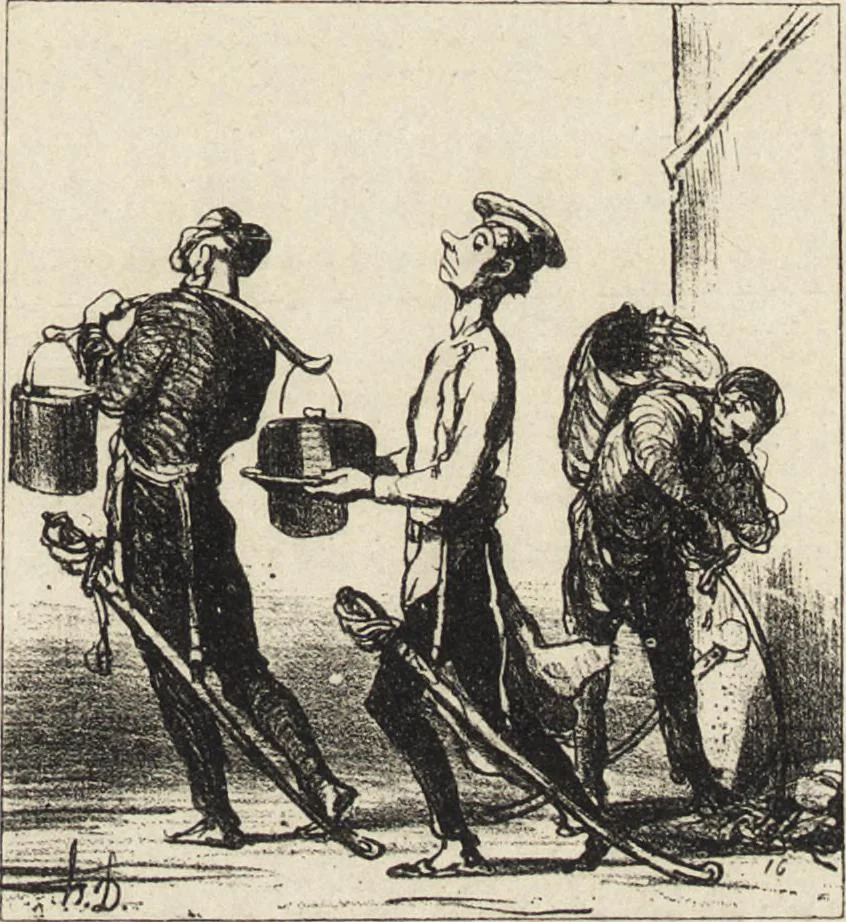 An illustration from Catalogue raisonné de l'oeuvre lithographié de Honoré Daumier, 1904, leaf 676