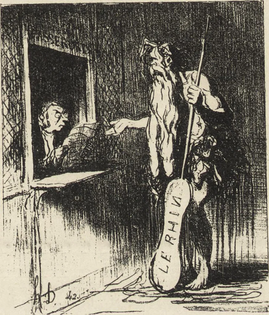 An illustration from Catalogue raisonné de l'oeuvre lithographié de Honoré Daumier, 1904, leaf 690