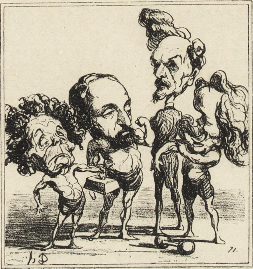 An illustration from Catalogue raisonné de l'oeuvre lithographié de Honoré Daumier, 1904, leaf 718