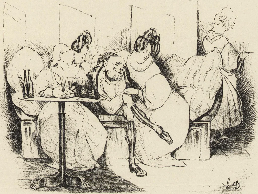 An illustration from Catalogue raisonné de l'oeuvre lithographié de Honoré Daumier, 1904, leaf 72