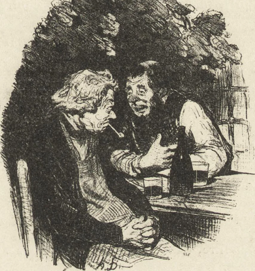 An illustration from Catalogue raisonné de l'oeuvre lithographié de Honoré Daumier, 1904, leaf 806
