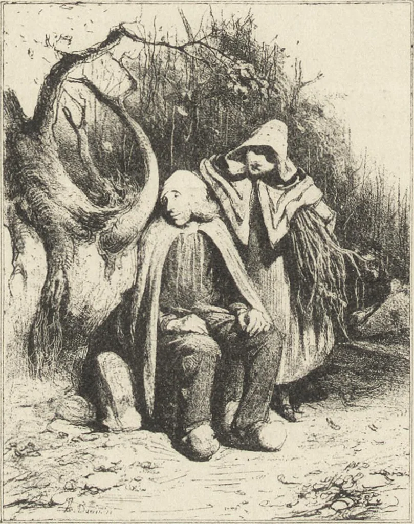 An illustration from Catalogue raisonné de l'oeuvre lithographié de Honoré Daumier, 1904, leaf 809