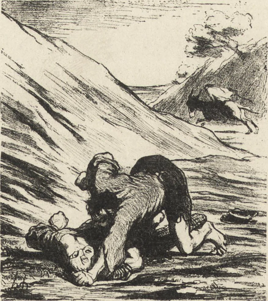 An illustration from Catalogue raisonné de l'oeuvre lithographié de Honoré Daumier, 1904, leaf 811