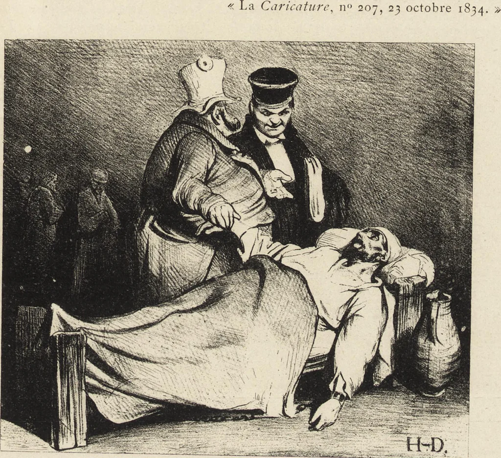 An illustration from Catalogue raisonné de l'oeuvre lithographié de Honoré Daumier, 1904, leaf 92