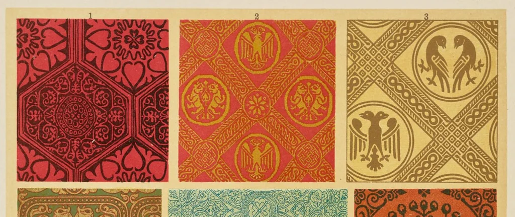 An illustration from Stil-Lehre für farbige Flächen-Verzierung und Gewebe-Musterung, 1909, leaf 108