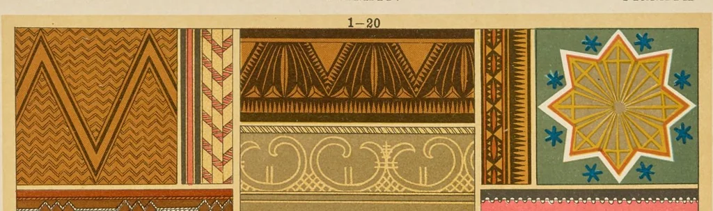 An illustration from Stil-Lehre für farbige Flächen-Verzierung und Gewebe-Musterung, 1909, leaf 56