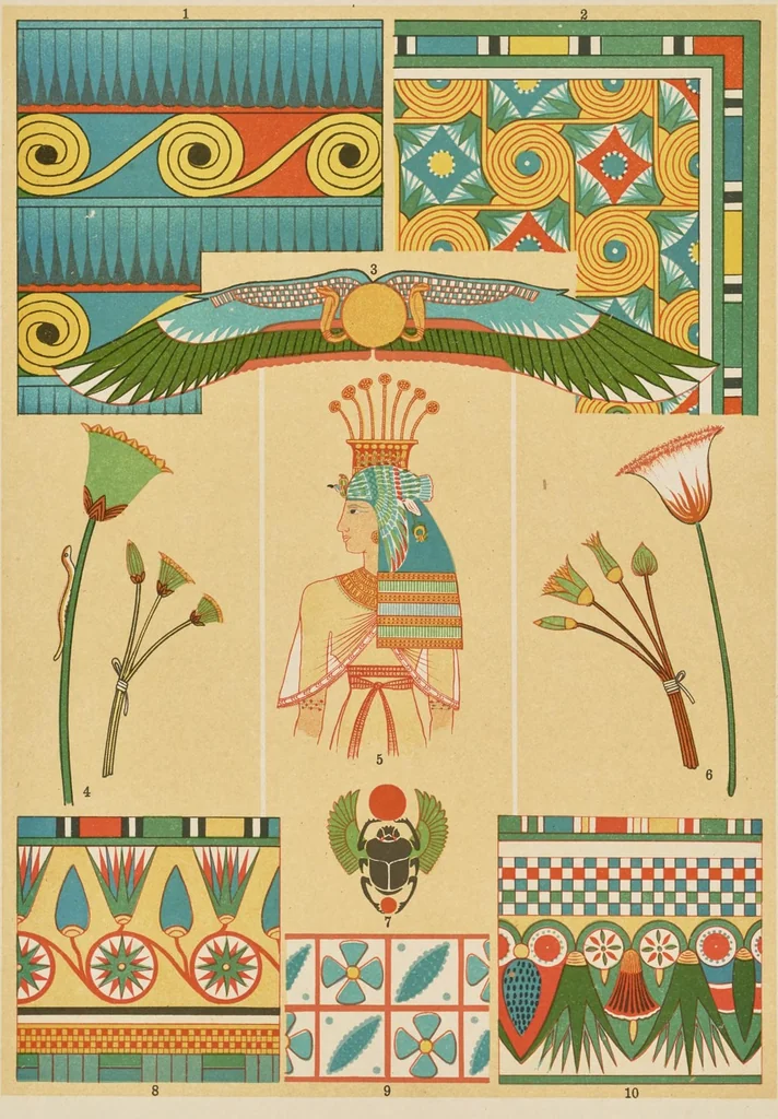 An illustration from Stil-Lehre für farbige Flächen-Verzierung und Gewebe-Musterung, 1909, leaf 62