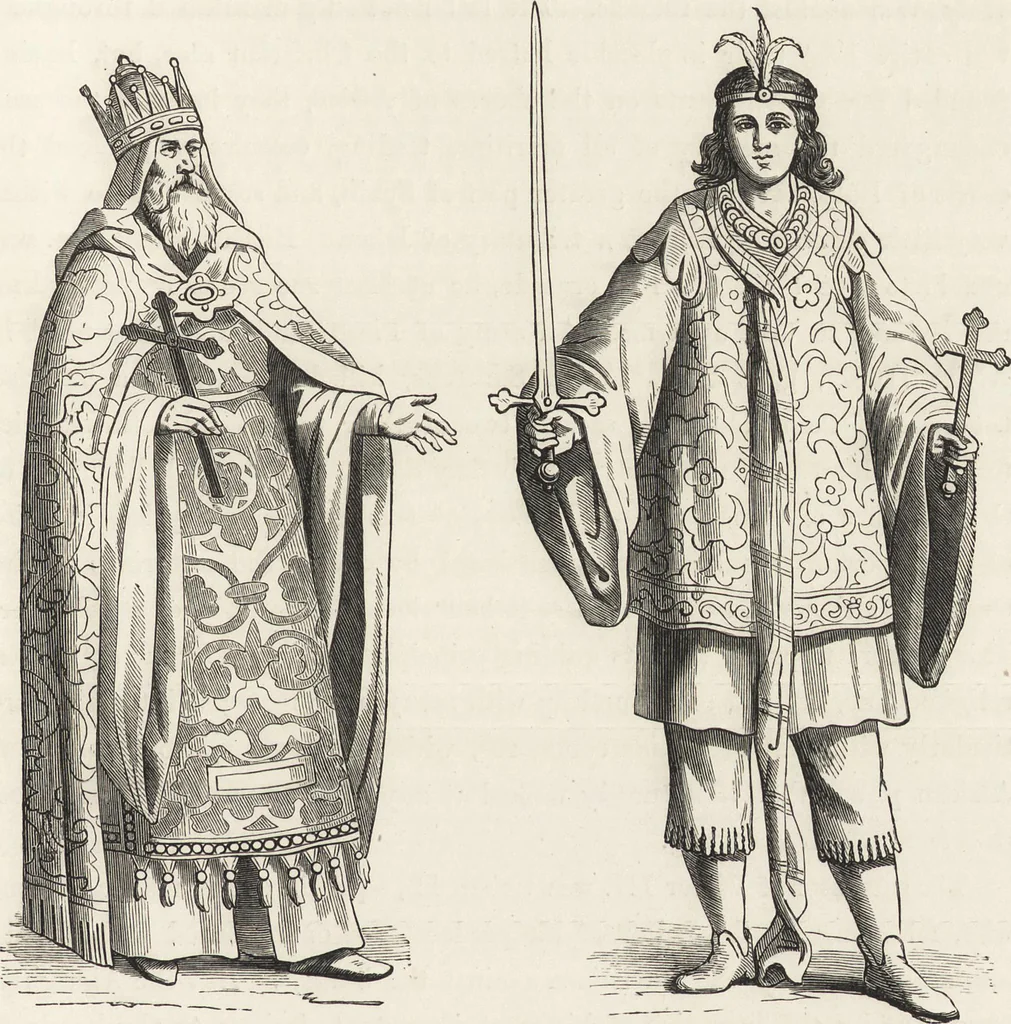 An illustration from Military and religious life in the Middle Ages and at the period of the Renaissance, 1870, leaf 156