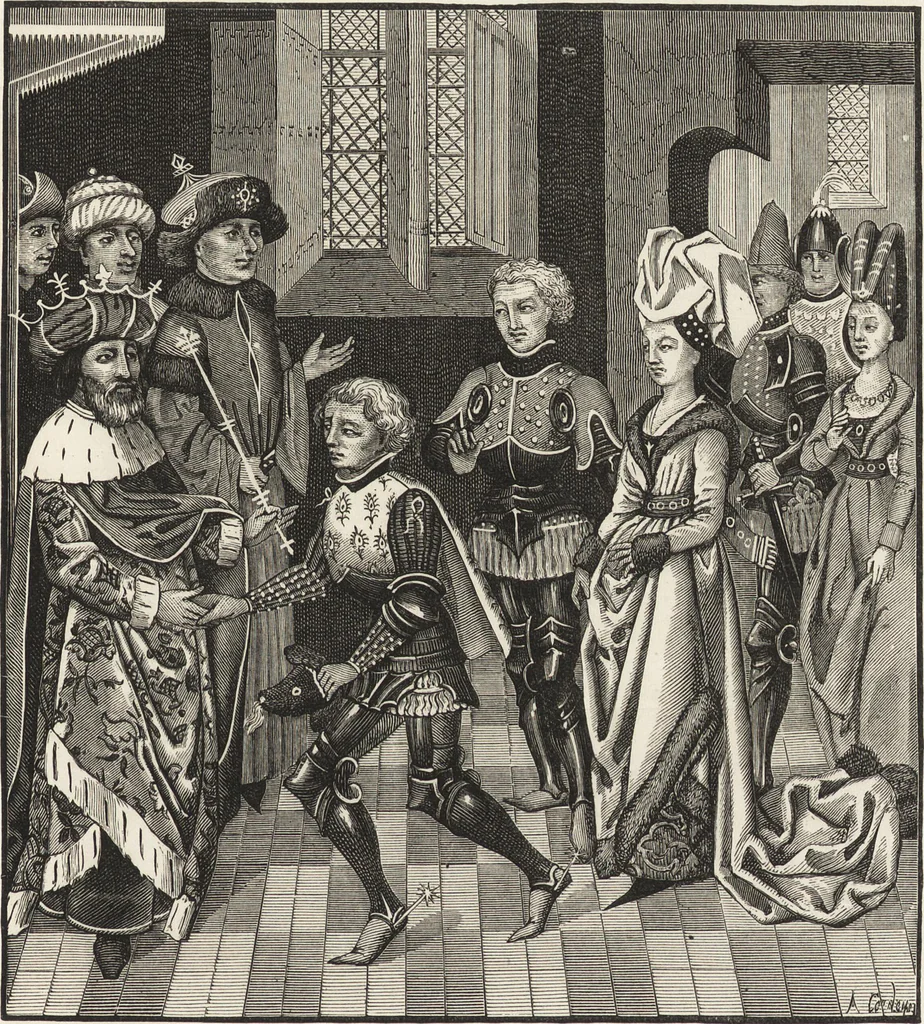 An illustration from Military and religious life in the Middle Ages and at the period of the Renaissance, 1870, leaf 162