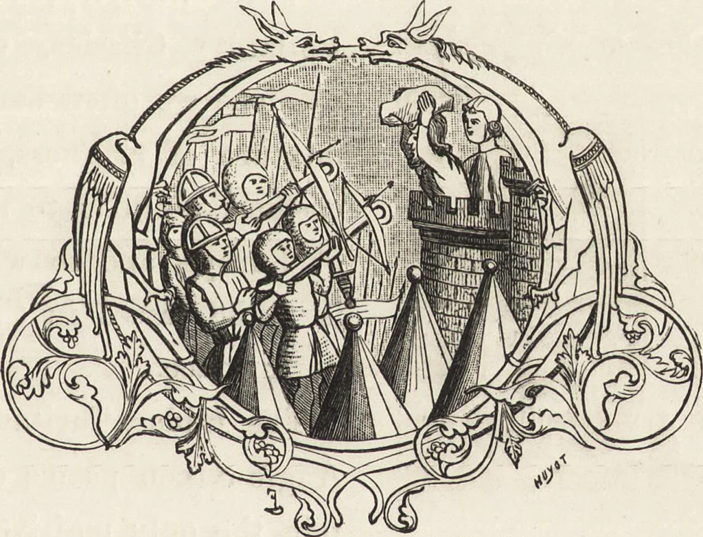 An illustration from Military and religious life in the Middle Ages and at the period of the Renaissance, 1870, leaf 188