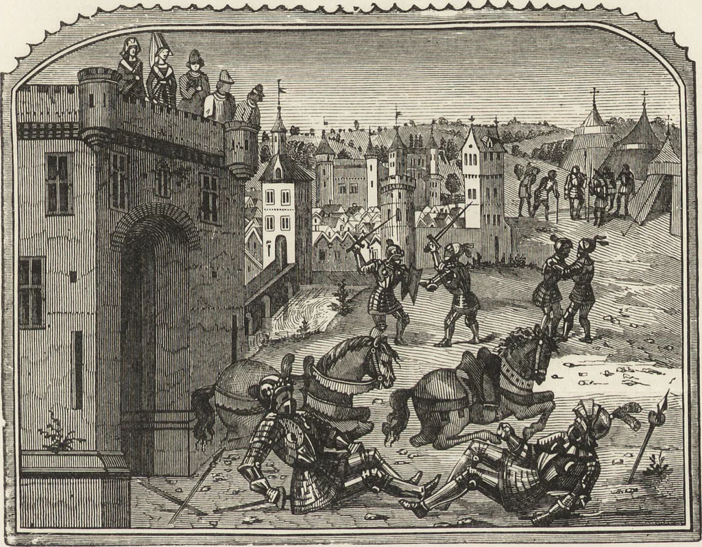 An illustration from Military and religious life in the Middle Ages and at the period of the Renaissance, 1870, leaf 210