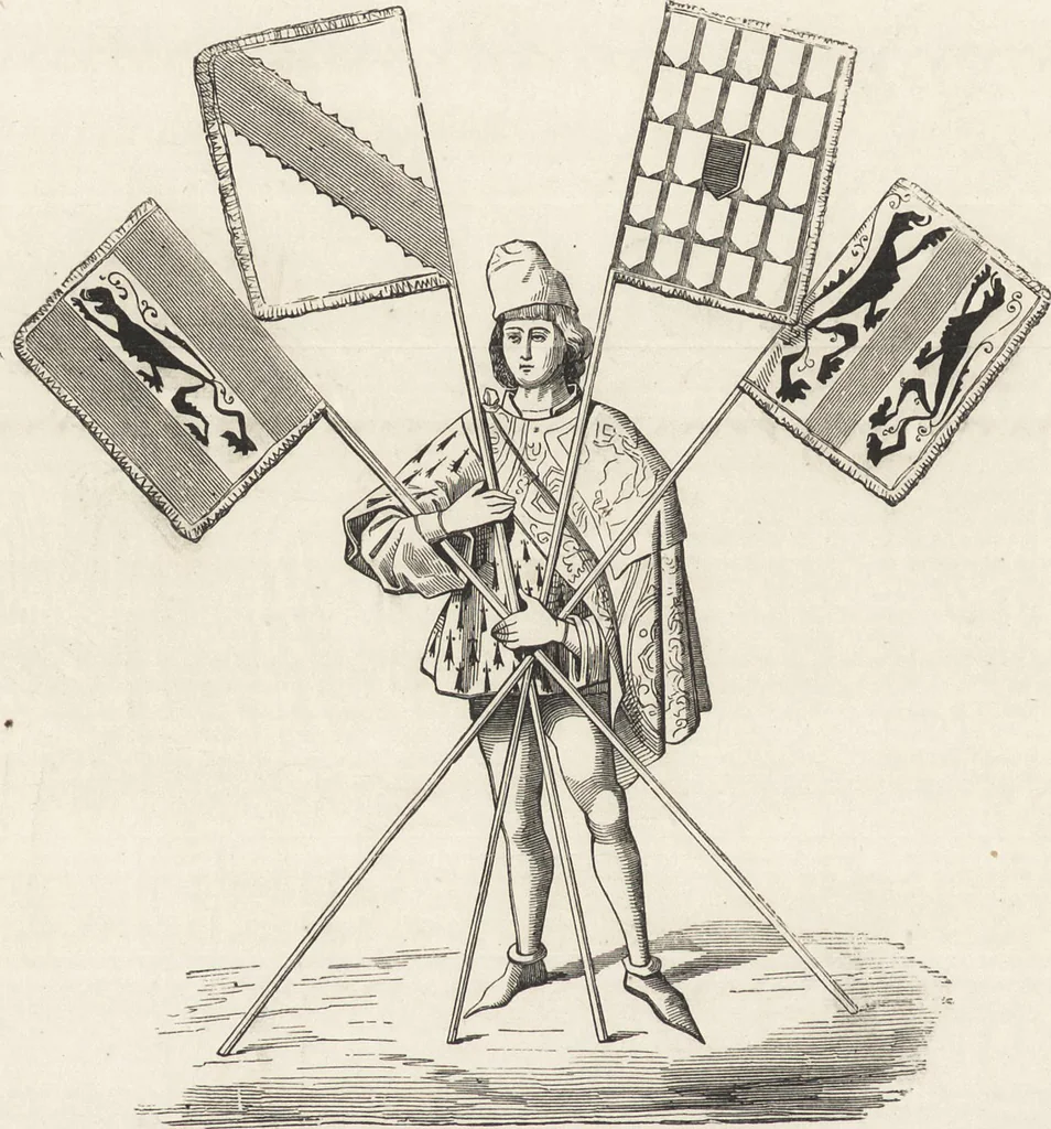 An illustration from Military and religious life in the Middle Ages and at the period of the Renaissance, 1870, leaf 217