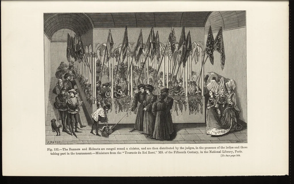 An illustration from Military and religious life in the Middle Ages and at the period of the Renaissance, 1870, leaf 218