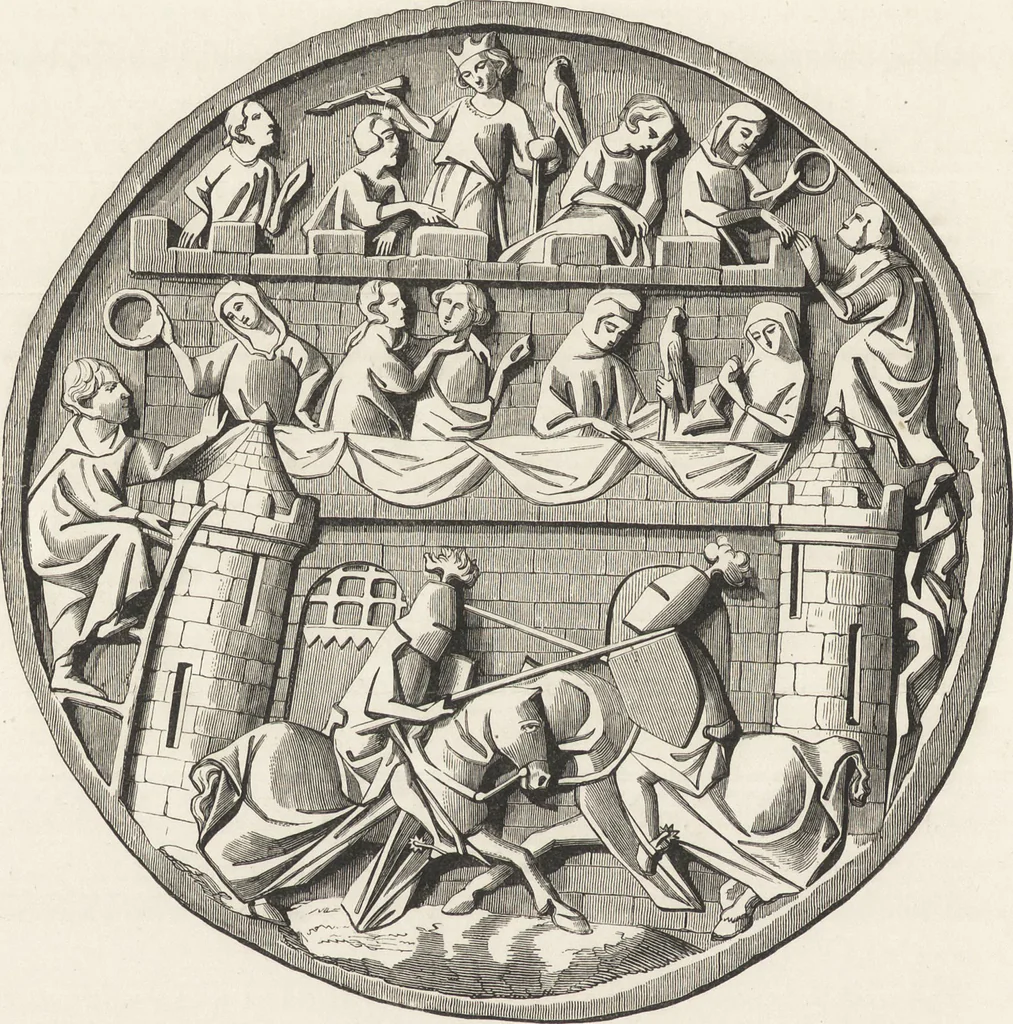 An illustration from Military and religious life in the Middle Ages and at the period of the Renaissance, 1870, leaf 223