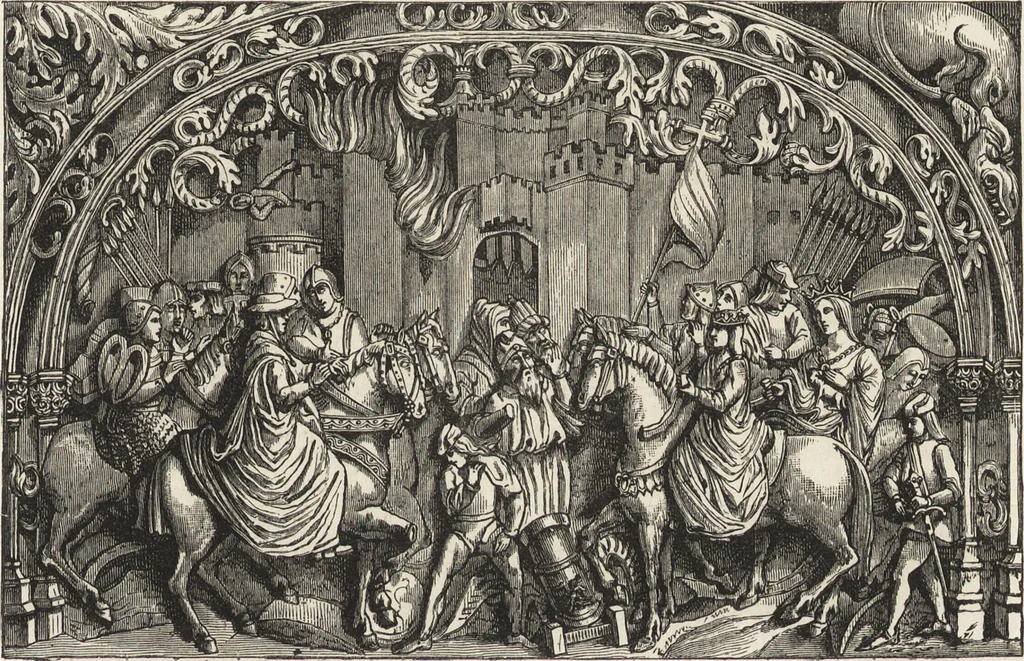An illustration from Military and religious life in the Middle Ages and at the period of the Renaissance, 1870, leaf 254