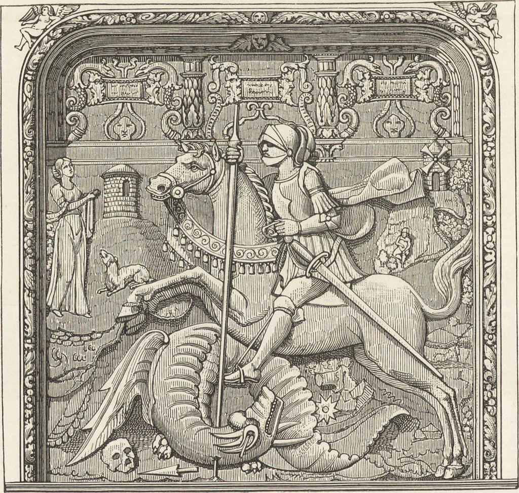An illustration from Military and religious life in the Middle Ages and at the period of the Renaissance, 1870, leaf 265