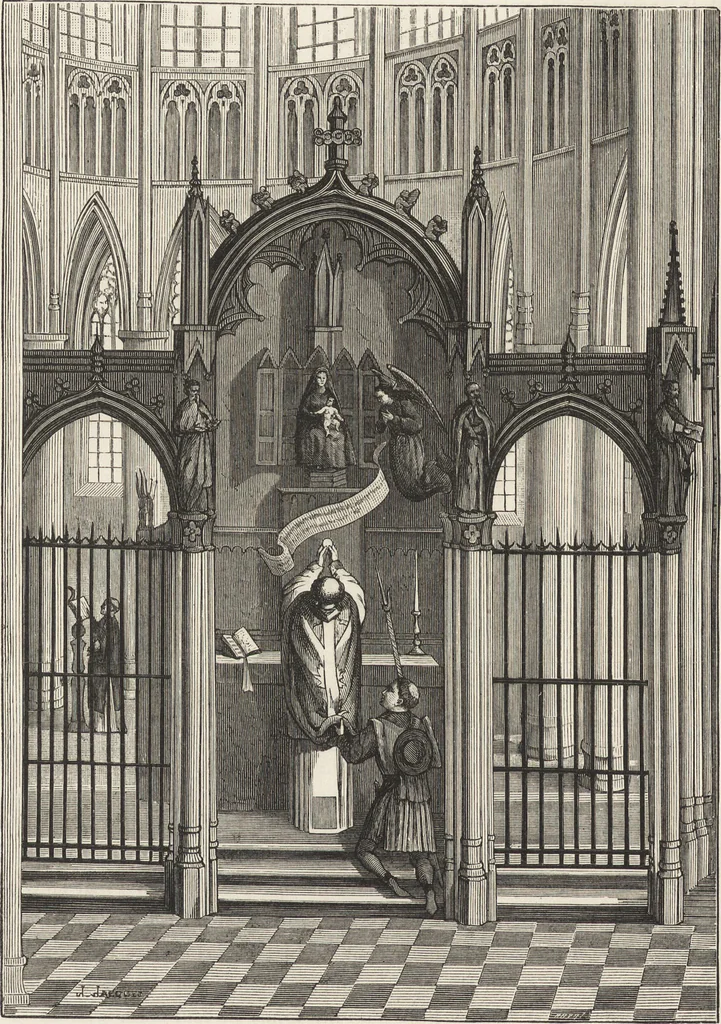 An illustration from Military and religious life in the Middle Ages and at the period of the Renaissance, 1870, leaf 303