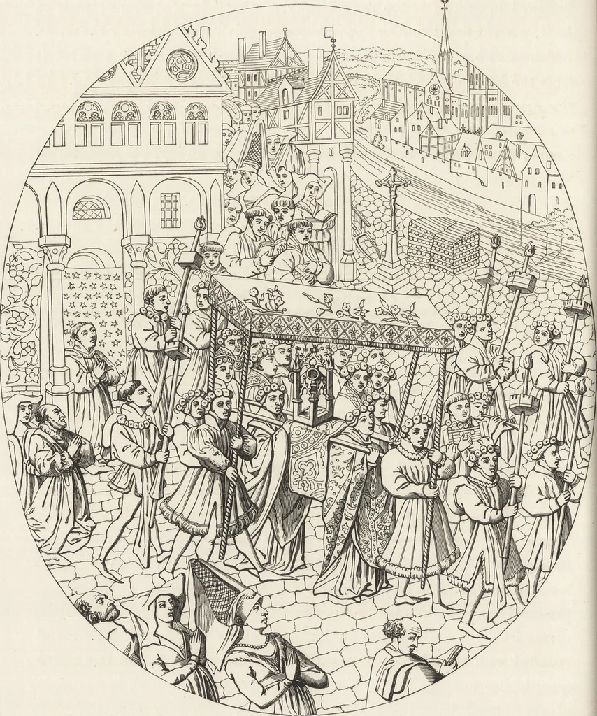 An illustration from Military and religious life in the Middle Ages and at the period of the Renaissance, 1870, leaf 307