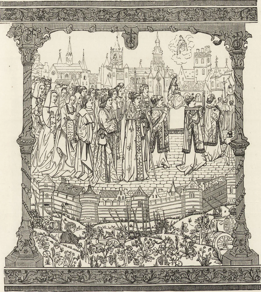 An illustration from Military and religious life in the Middle Ages and at the period of the Renaissance, 1870, leaf 308