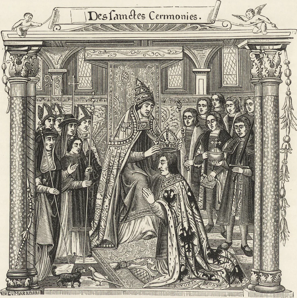 An illustration from Military and religious life in the Middle Ages and at the period of the Renaissance, 1870, leaf 327