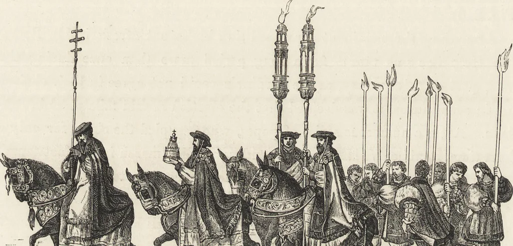 An illustration from Military and religious life in the Middle Ages and at the period of the Renaissance, 1870, leaf 341