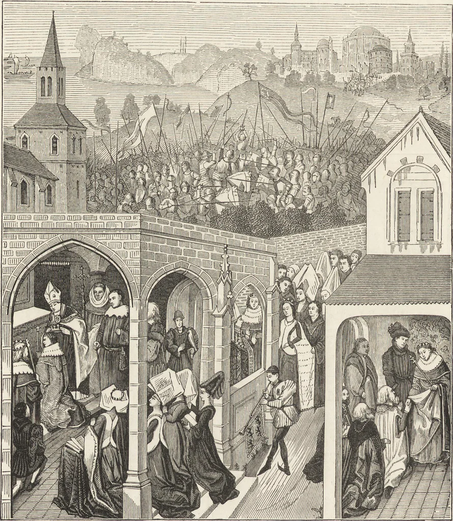 An illustration from Military and religious life in the Middle Ages and at the period of the Renaissance, 1870, leaf 369