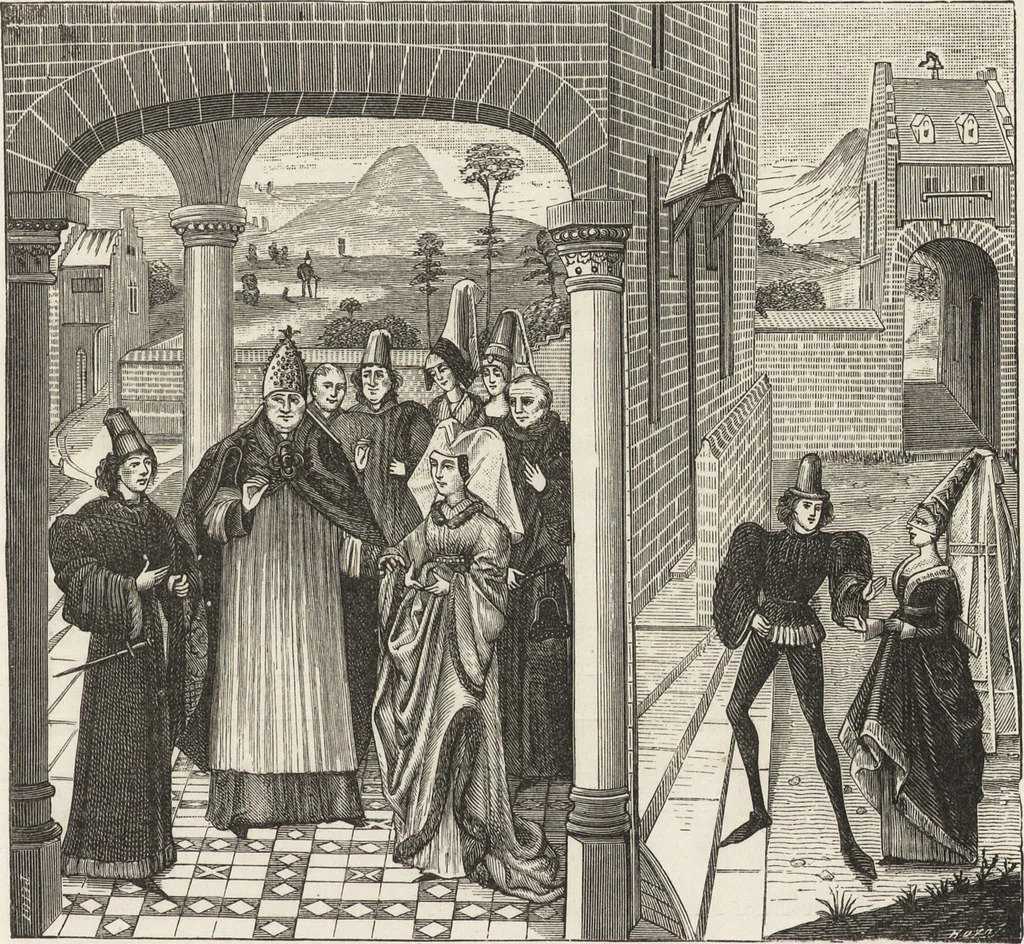 An illustration from Military and religious life in the Middle Ages and at the period of the Renaissance, 1870, leaf 372