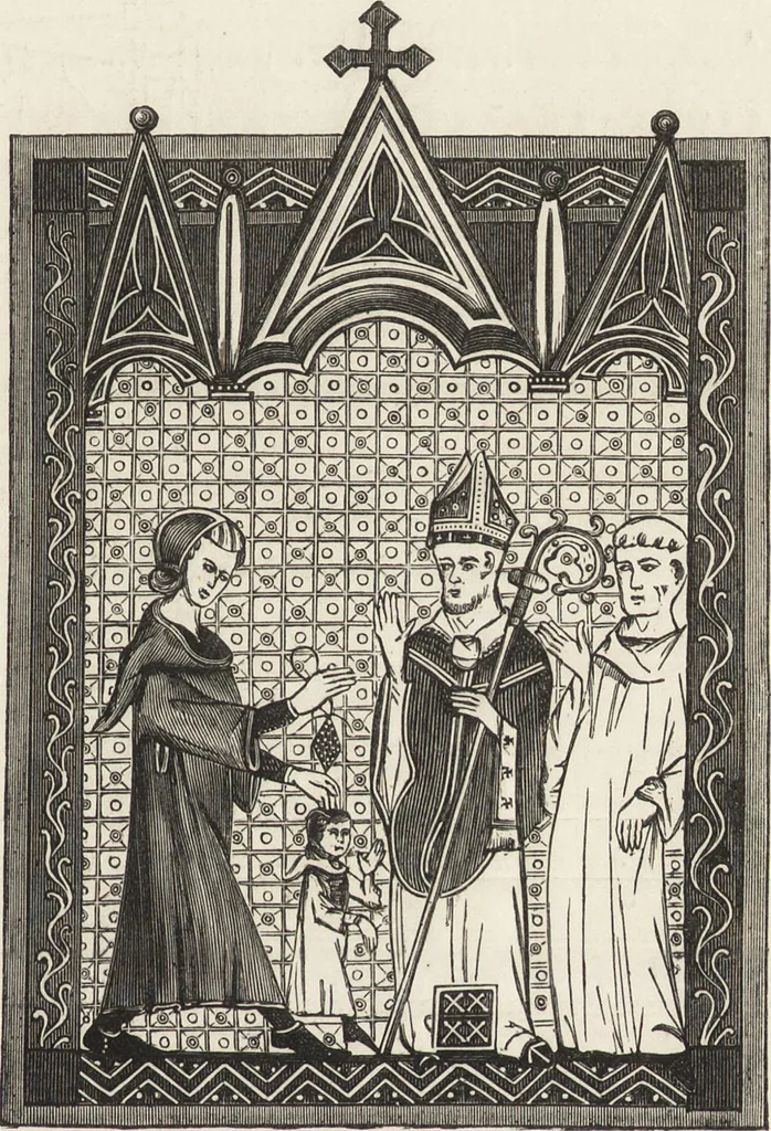 An illustration from Military and religious life in the Middle Ages and at the period of the Renaissance, 1870, leaf 398