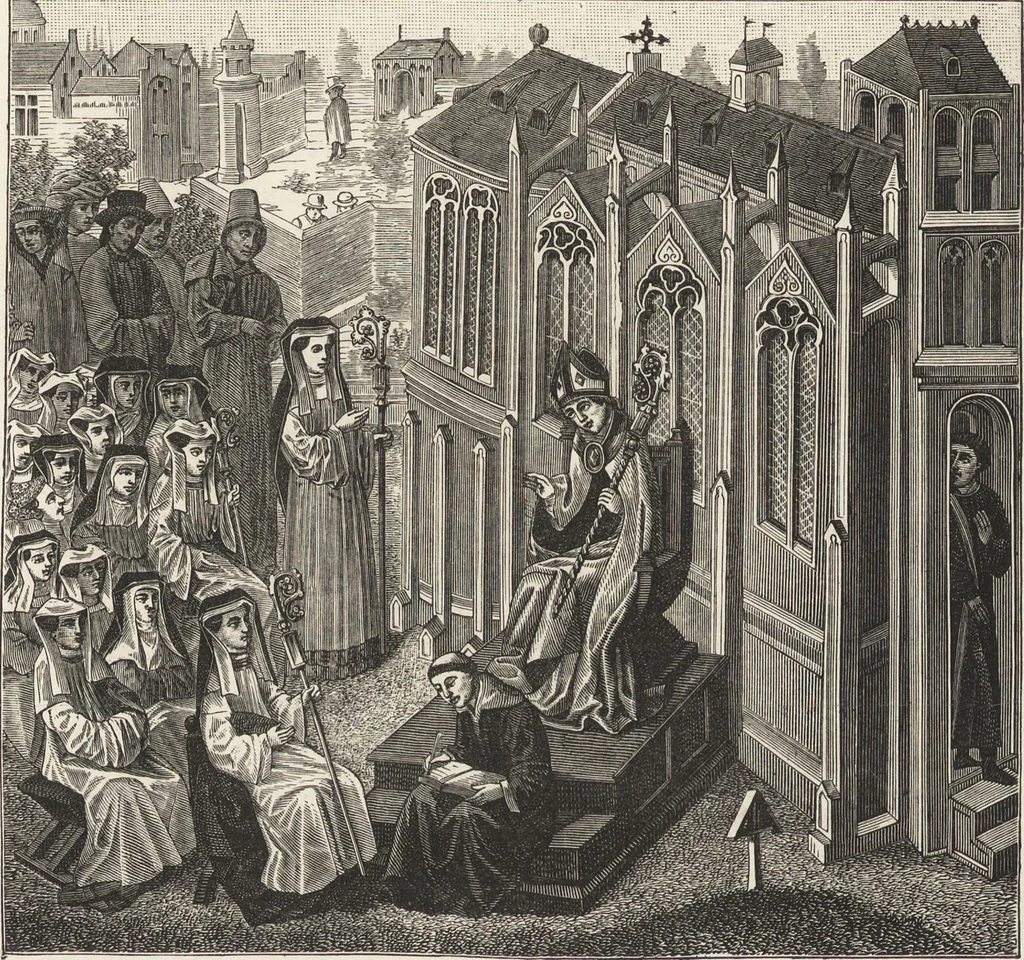An illustration from Military and religious life in the Middle Ages and at the period of the Renaissance, 1870, leaf 401
